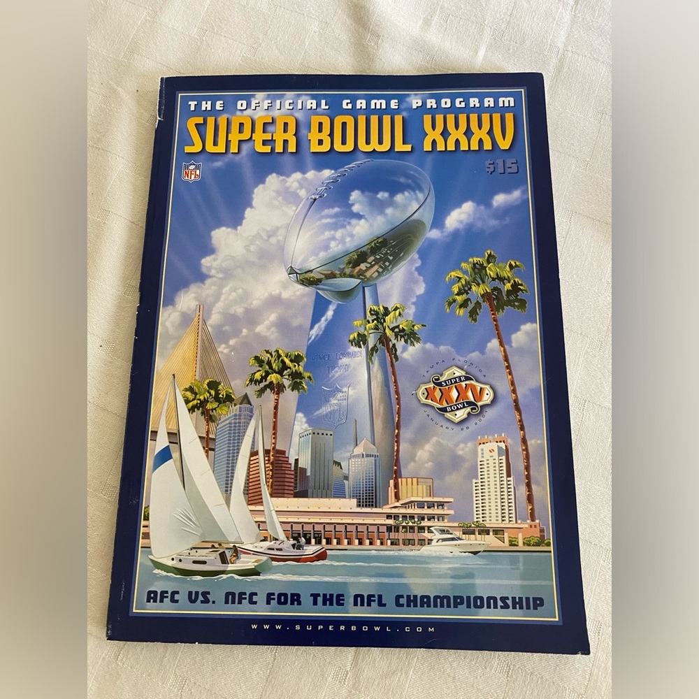 Super Bowl XXXV Official Game Program, Baltimore Ravens VS NY Giants